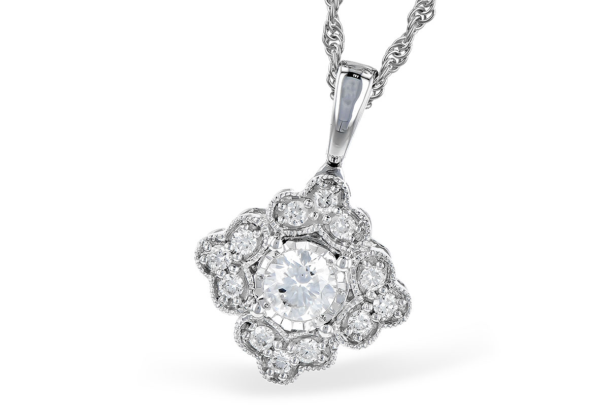 B291-77249: NECKLACE .15 BR .25 TW