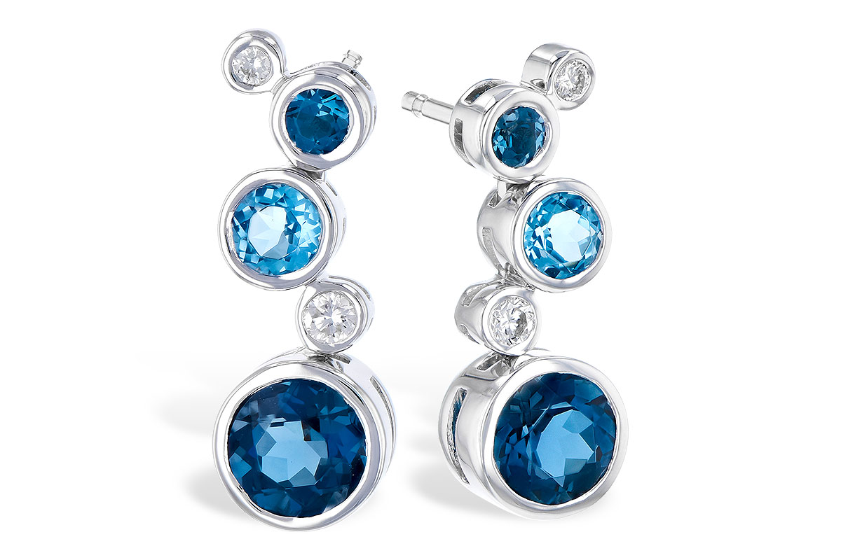 B291-79986: EARR 2.27 BLUE TOPAZ 2.40 TGW