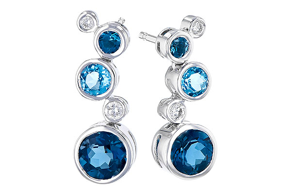 B291-79986: EARR 2.27 BLUE TOPAZ 2.40 TGW