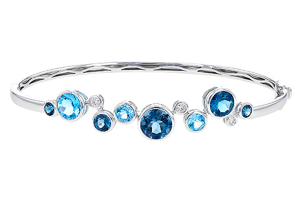 B292-64486: BANGLE 3.95 TW BLUE TOPAZ 4.06 TGW