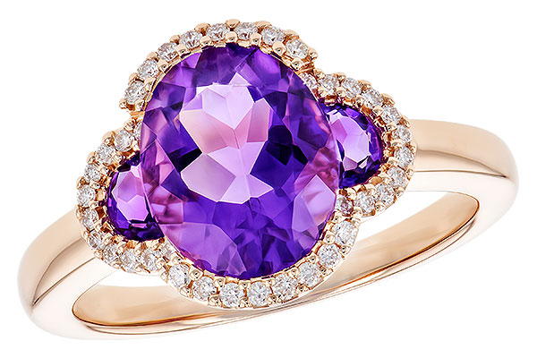 B292-65386: LDS RG 2.44 TW AMETHYST 2.60 TGW