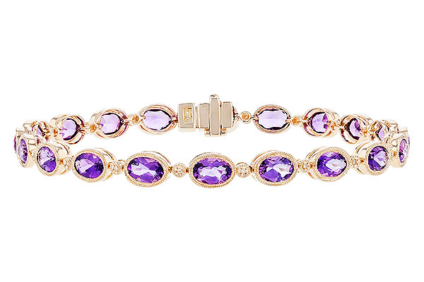 B292-66340: BRACELET 6.86 TW AMETHYST 6.90 TGW