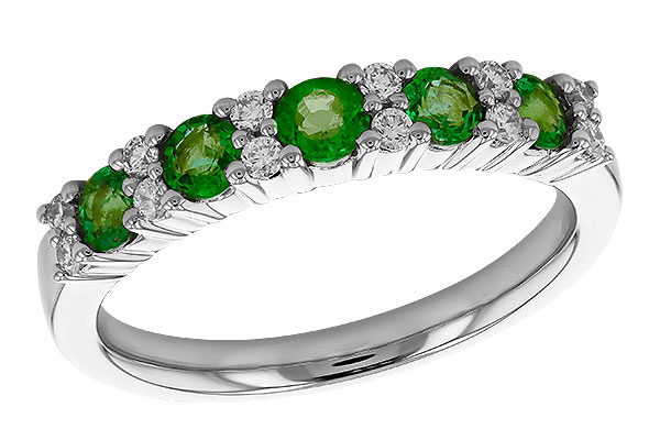 B292-71795: LDS WED RG .55 EMERALD .72 TGW