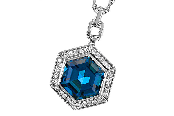 B293-57231: NECK 3.40 LONDON BLUE TOPAZ 3.55 TGW (9MM LBT)
