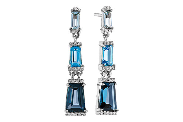 B293-59031: EARRINGS 2.55 BLUE TOPAZ 2.62 TGW