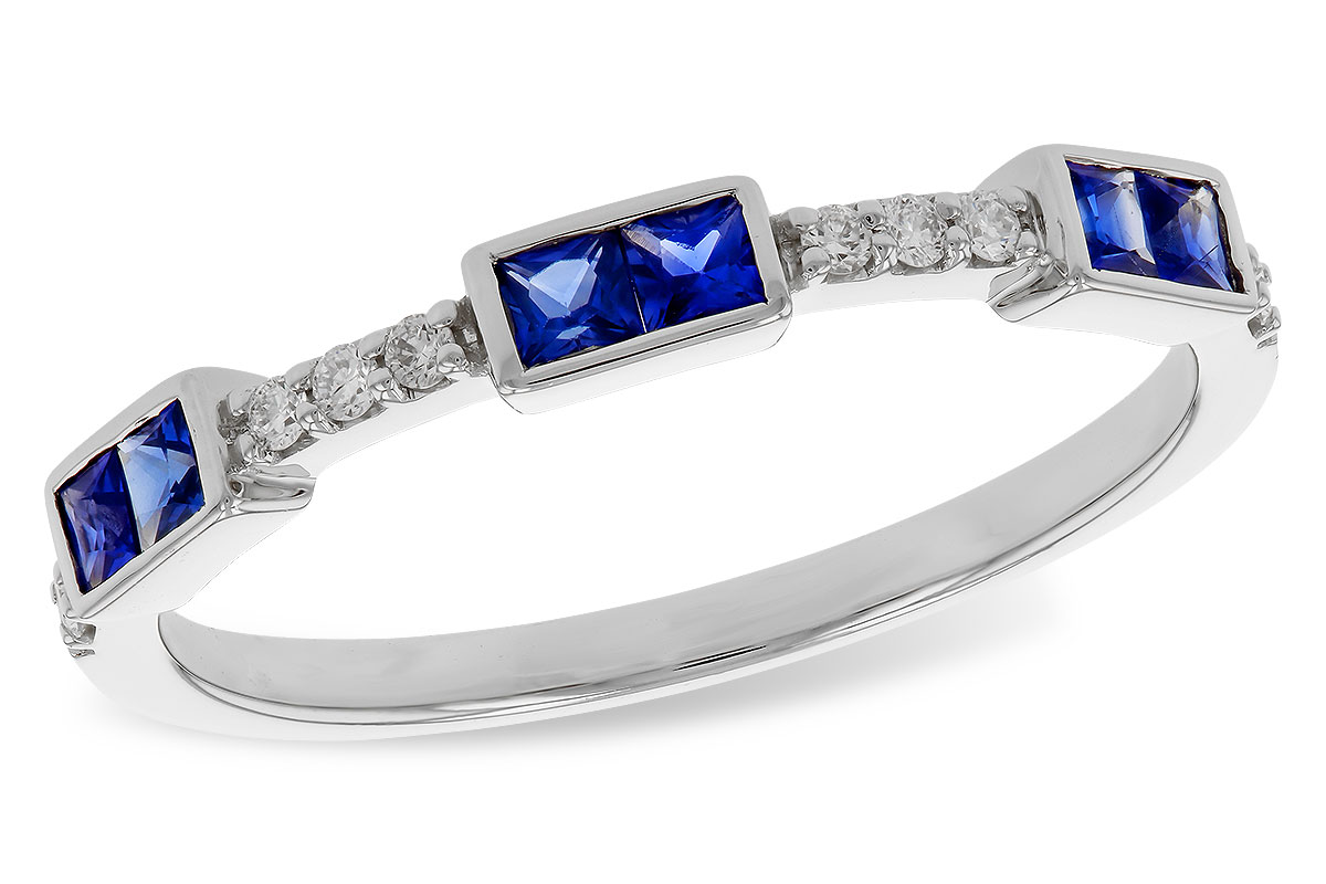B293-59086: LDS WED RG .36 SAPPHIRE .43 TGW