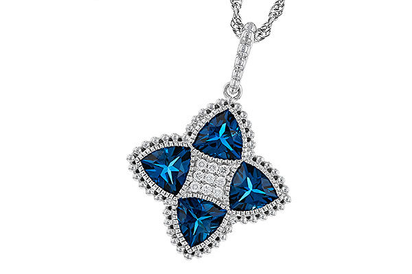 B293-59922: NECKLACE 2.79 LONDON BLUE TOPAZ 2.85 TGW