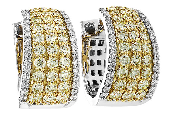 B293-59986: EARRINGS 1.52 YELLOW DIAS 1.96 TW