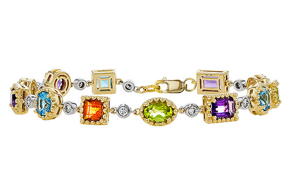 B293-63586: BRACELET 4.63 SEMI-PREC (AMY,BT,CIT,PER) 5.05 TGW