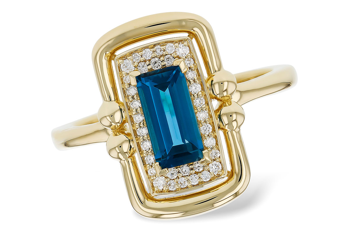 B294-46313: LDS RG .84 LONDON BLUE TOPAZ .96 TGW (8x4MM LBT)