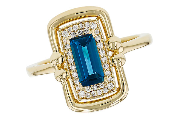B294-46313: LDS RG .84 LONDON BLUE TOPAZ .96 TGW (8x4MM LBT)
