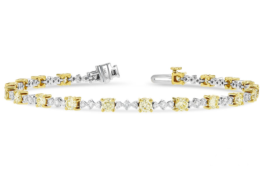 C207-24540: BRACELET 2.80 YELLOW DIA 4.01 TW