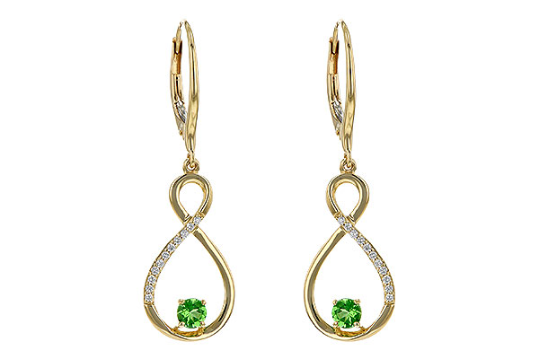 C291-73549: EARR .32 GREEN GARNET .40 TGW