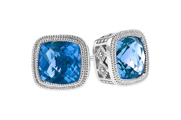 C291-74458: EARR 2.20 TW BLUE TOPAZ