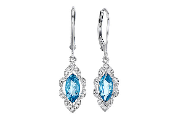 C291-80904: EARR 1.02 TW BLUE TOPAZ 1.17 TGW