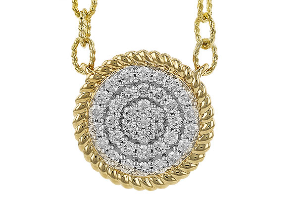 C292-72677: NECKLACE .32 TW (18")