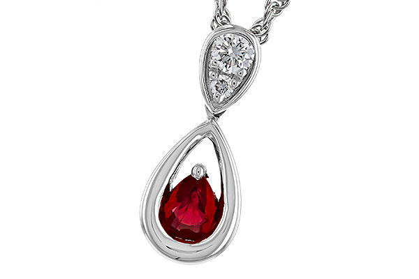 C293-58131: NECKLACE .20 RUBY .26 TGW (4x3 RUBY)
