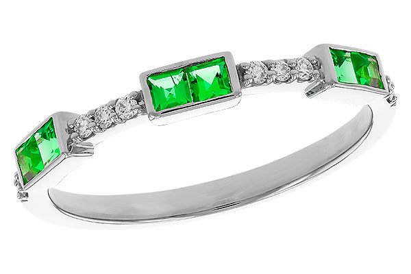 C293-59977: LDS WED RG .23 TW EMERALD .30 TGW