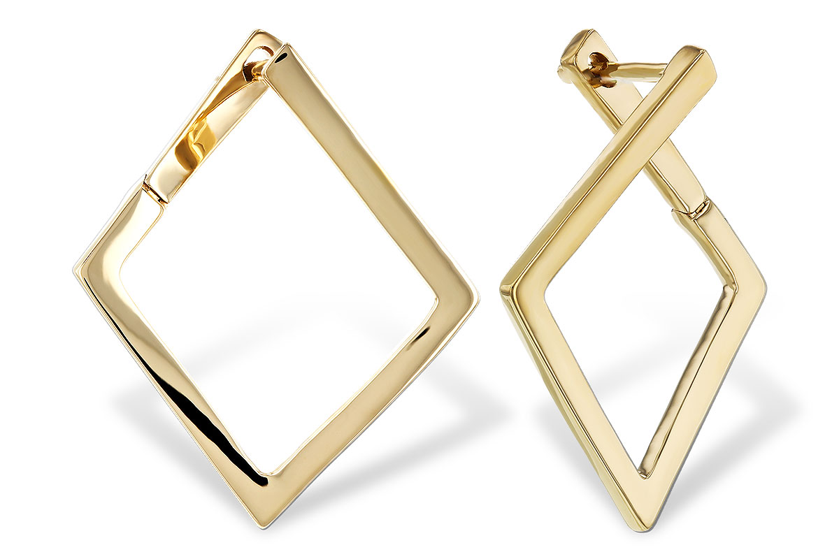 C293-60877: GOLD EARRINGS (23MM)