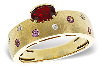 C293-61795: LDS RG .58 MULTI CLR (GAR & PINK SAPP) .66 TGW