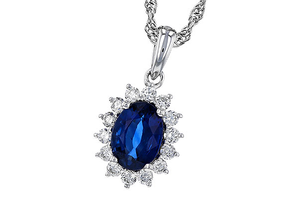 C293-62722: NECKLACE .85 SAPPHIRE 1.07 TGW (7x5MM SAPP)