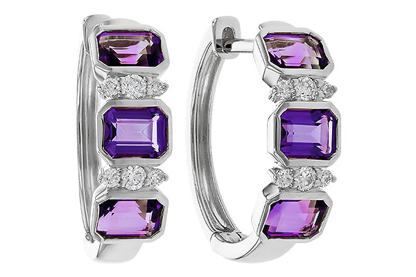 C293-63577: EARRING 1.05 TW AMETHYST 1.16 TGW