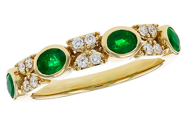 C294-46340: LDS WED RG .54 TW EMERALD .68 TGW