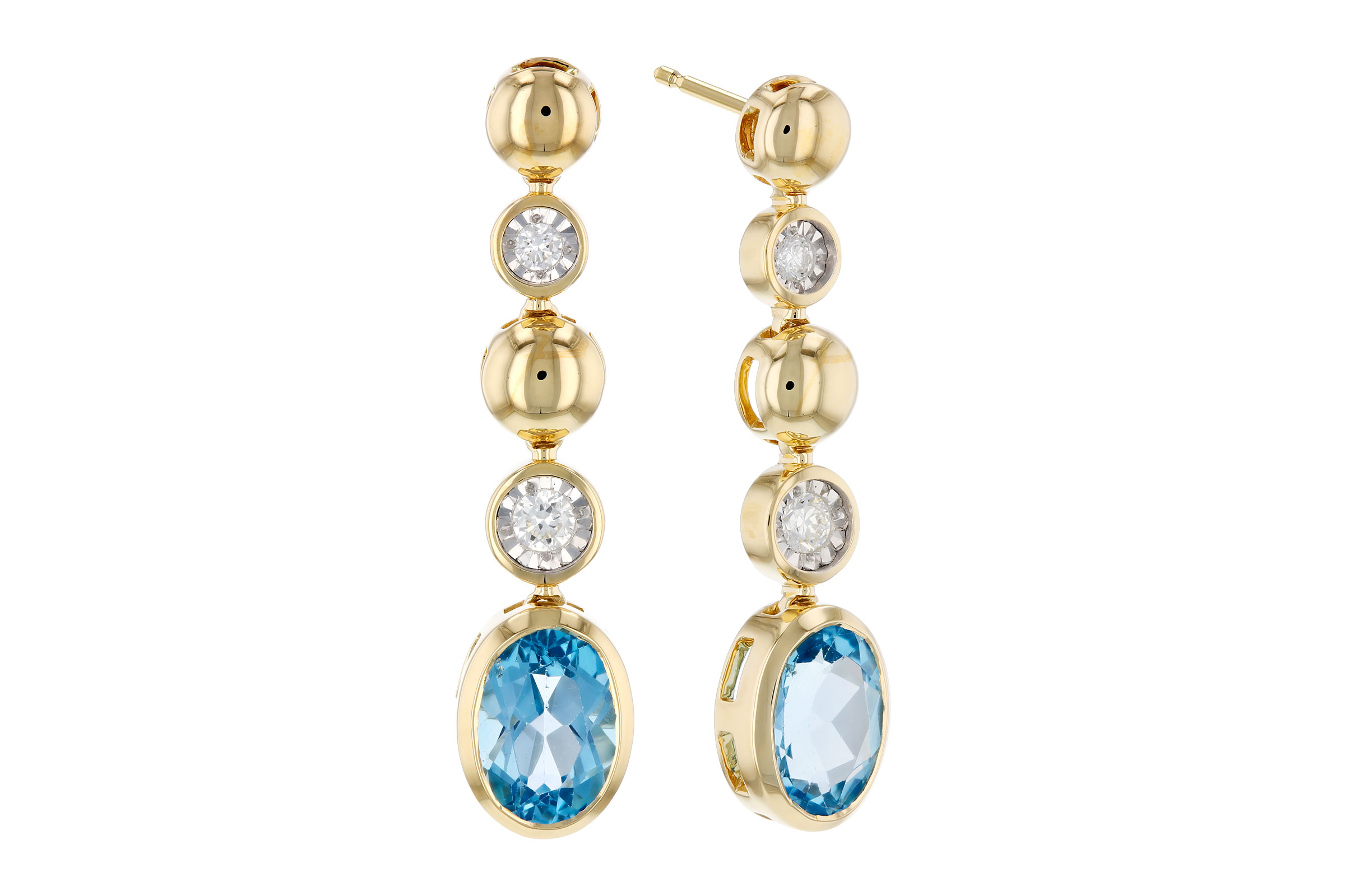 C294-47249: EARRINGS 1.66 TW BLUE TOPAZ 1.76 TGW