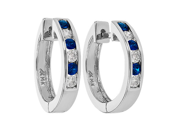 D019-94467: EARRINGS .29 SAPP .50 TGW