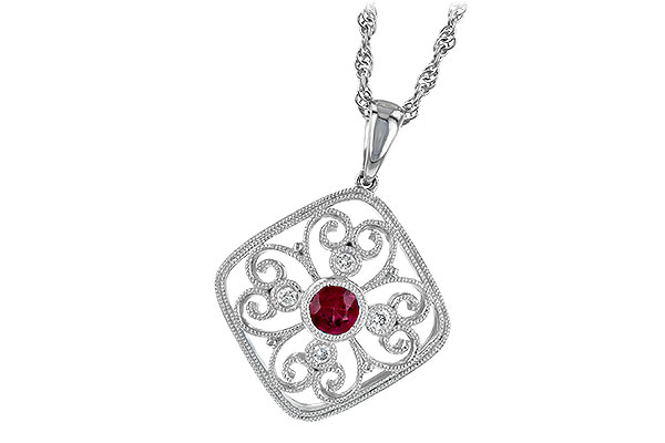 D205-39049: NECKLACE .28 RUBY .34 TGW