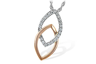 D208-17258: NECKLACE .20 TW (ROSE & WG)