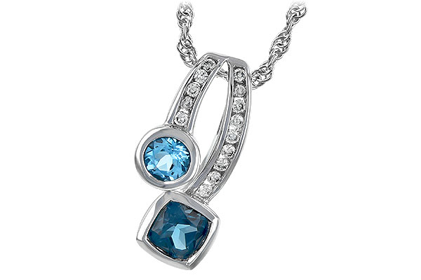 D208-18167: NECKLACE .91 TW BLUE TOPAZ 1.04 TGW