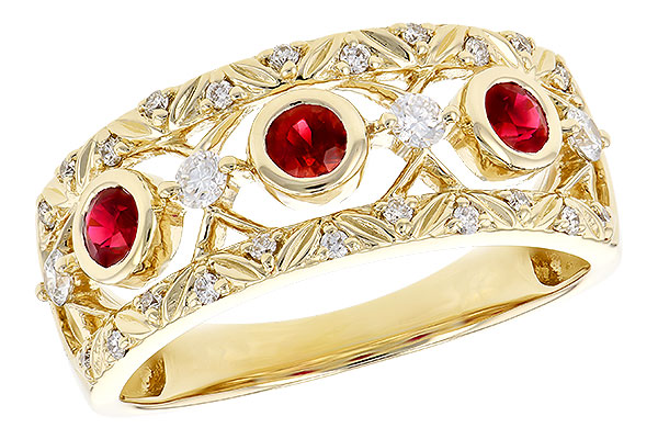 D291-79940: LDS WED RG .40 RUBY .63 TGW