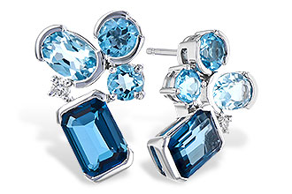 D291-79967: EARR 4.15 BLUE TOPAZ TW 4.19 TGW