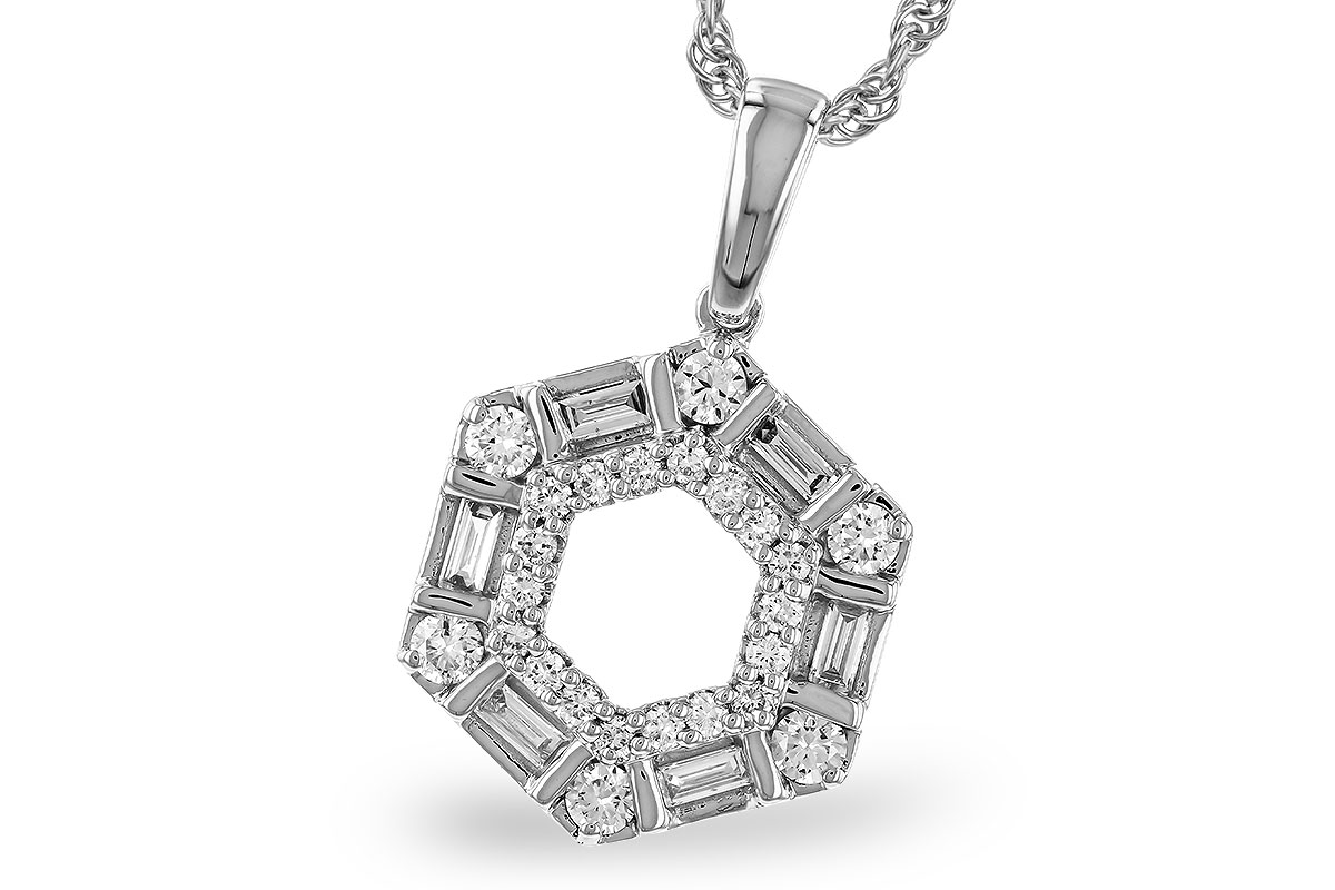 D293-56295: NECKLACE .14 TW BAG .50 TW