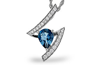 D293-56304: NECK 1.04 LONDON BLUE TOPAZ 1.23 TGW (8x6MM)