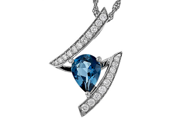 D293-56304: NECK 1.04 LONDON BLUE TOPAZ 1.23 TGW (8x6MM)
