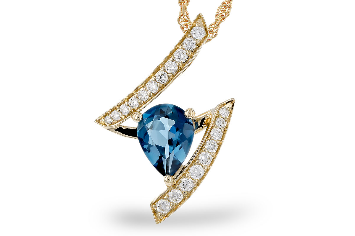 D293-56304: NECK 1.04 LONDON BLUE TOPAZ 1.23 TGW (8x6MM)