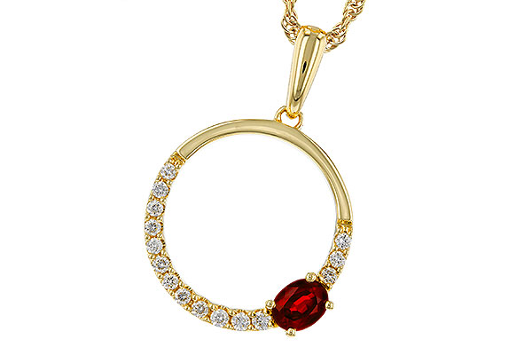 D293-58104: NECKLACE .26 RUBY .41 TGW