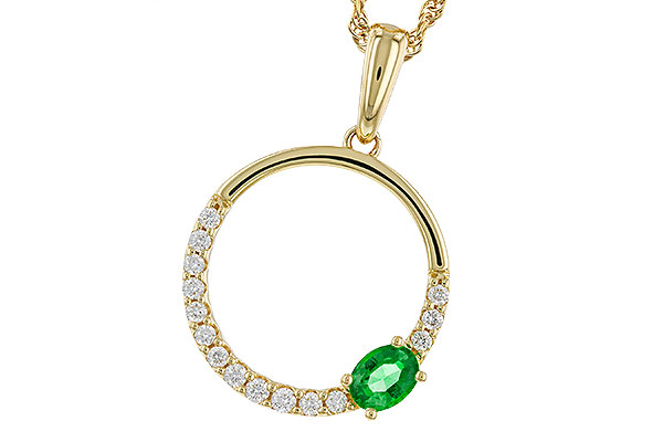 D293-58113: NECKLACE .19 EMERALD .34 TGW