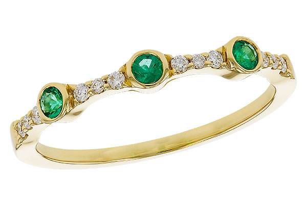 D293-58131: LDS WED RG .11 EMERALD .20 TGW