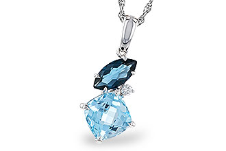 D293-59004: NECKLACE 2.37 TW BLUE TOPAZ 2.40 TGW