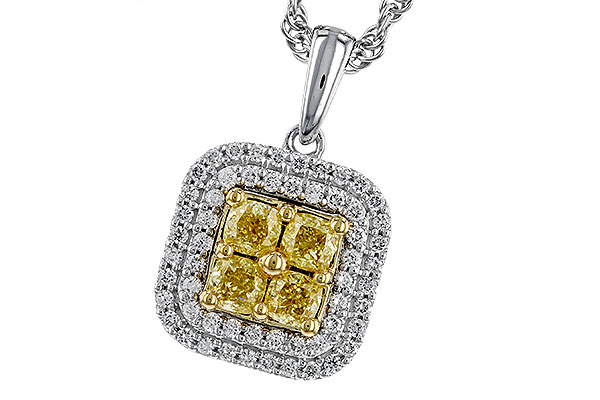 D293-59031: NECK .52 FANCY YELLOW DIAMONDS .72 TW