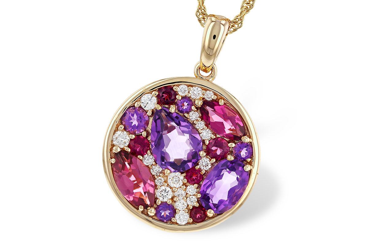 D293-61813: NECK 1.83 TW SEMI-PRECIOUS (P.TOUR, AMY) 2.00 TGW