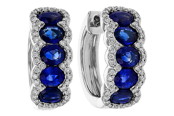D293-62640: EARRINGS 2.32 TW SAPPHIRE 2.57 TGW