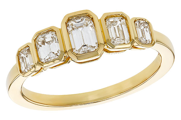 D293-63604: LDS DIA WED RG .90 TW EMERALD CUTS
