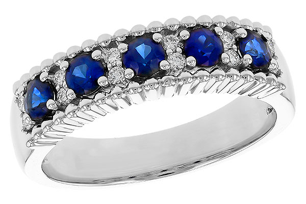 D293-63613: LDS WED RG .64 TW SAPPHIRE .76 TGW