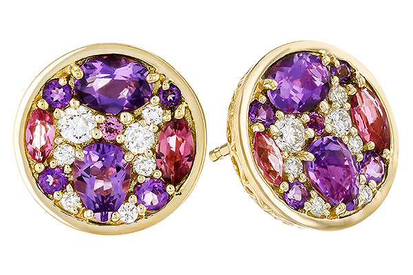 D293-63631: EARR .82 TW SEMI-PRECIOUS (P.TOUR, AMY) .98 TGW