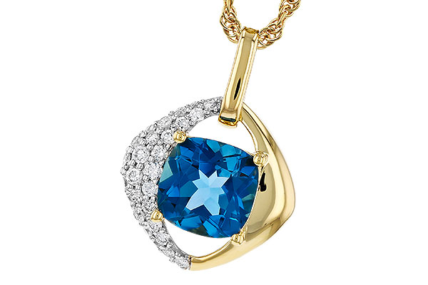 D294-46295: NECK 1.43 LONDON BLUE TOPAZ 1.62 TGW (7MM LBT)