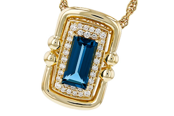 D294-46313: NECK .84 LONDON BLUE TOPAZ .96 TGW (8x4MM LBT)